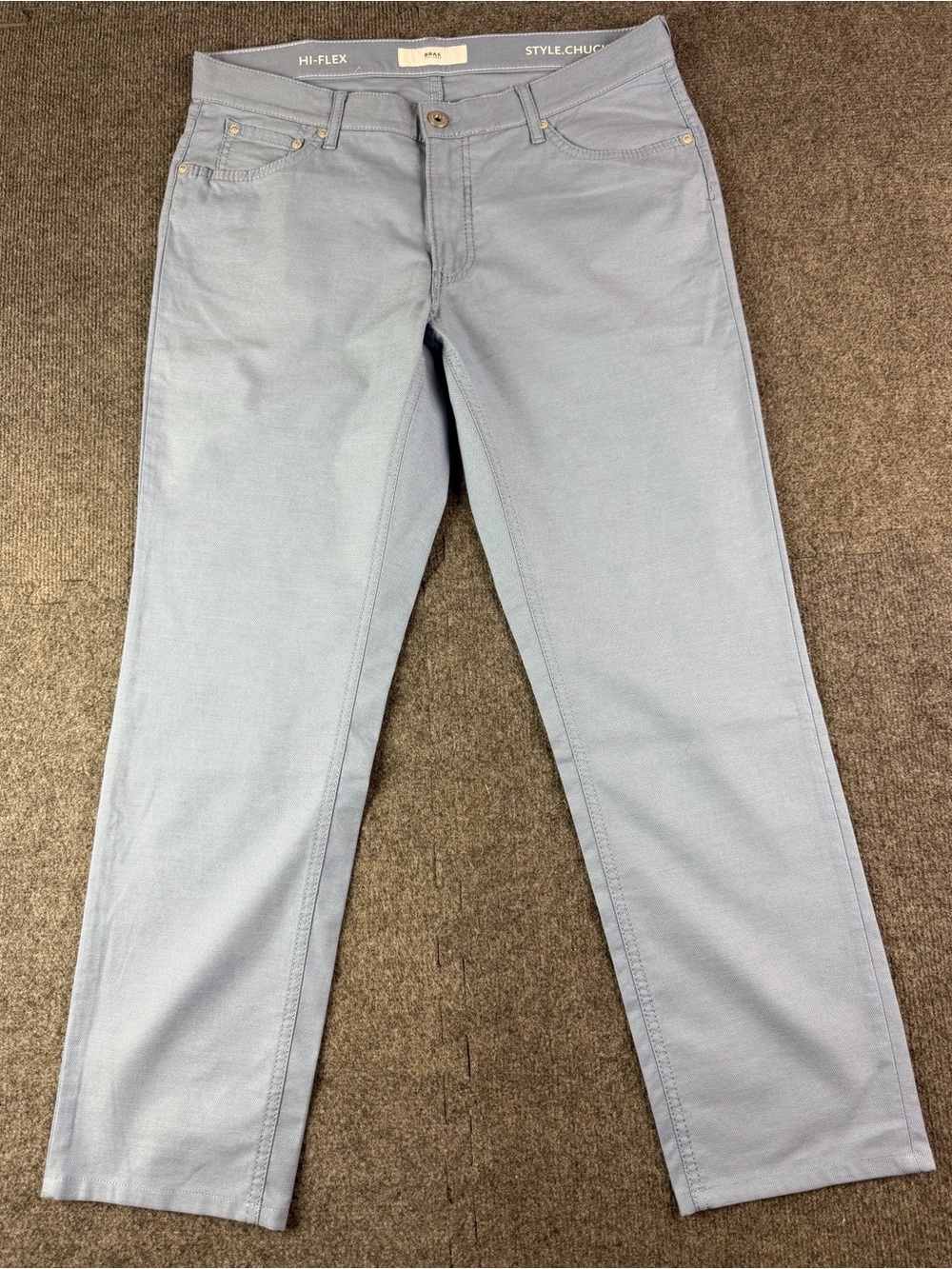 Brax Chuck Hi Flex Men Cotton Blend 5 Pocket Pants Size 36x30 Gray